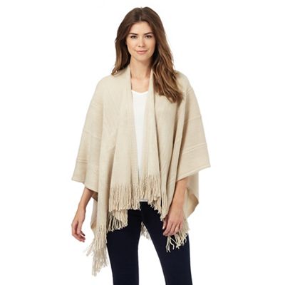 Beige knitted wrap